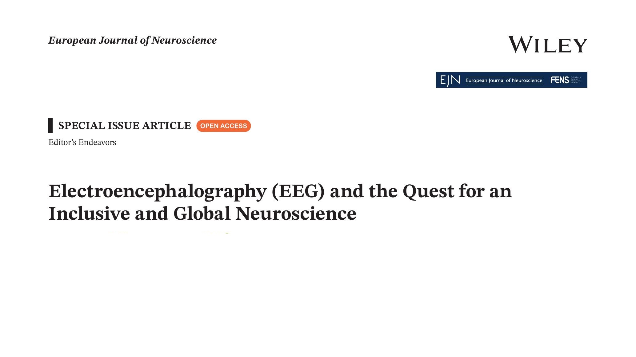 EEG as a tool for inclusive global neuroscience